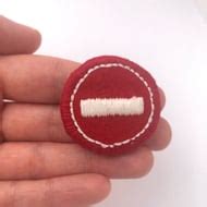 Red Stop Sign Embroidered Wool Felt Brooch - Folksy