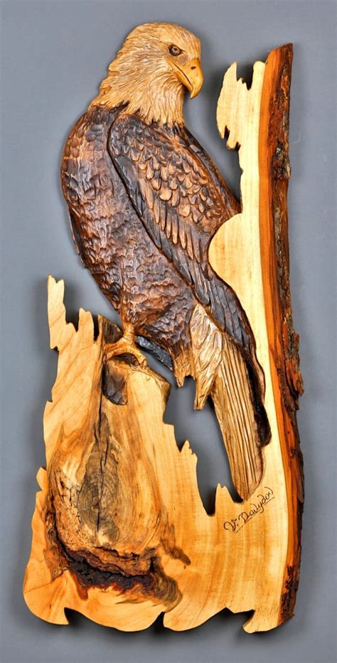 Eagle carving wood carved by hand Wall Art wall by DavydovArt | Holz schnitzen, Schnitzen ...