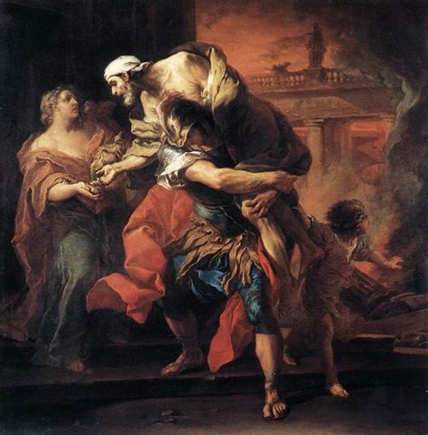 Unknown Artist Aeneas Carrying Anchises by Carl van Loo painting | framed paintings for sale