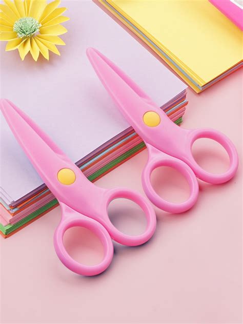 1pc Plain Safety Scissors | Safety scissors, Arts & crafts supplies, Pink plastic