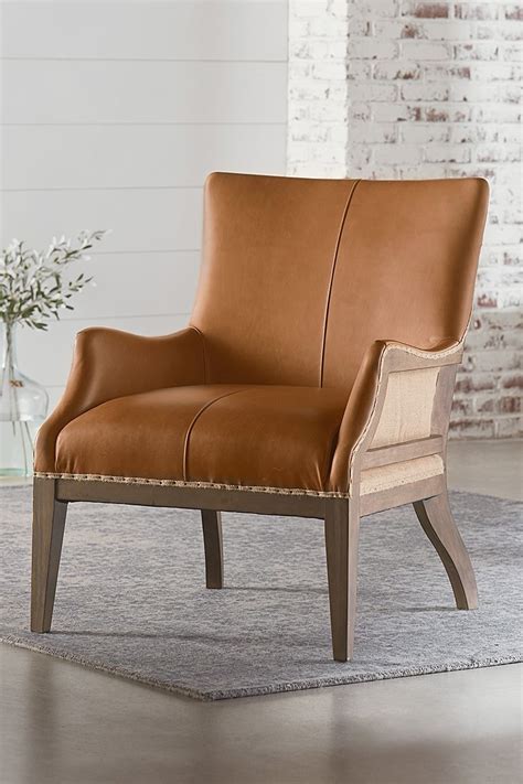 Modern Farmhouse Leather Accent Chair ~ Chair