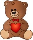 Cute Teddy Bear with Heart PNG Clipart | Gallery Yopriceville - High-Quality Free Images and ...