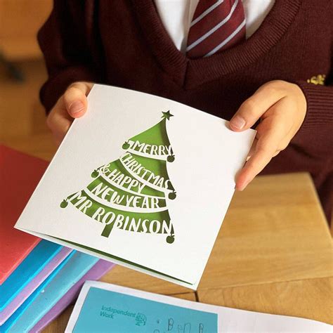 Personalised Teachers Christmas Card | Christmas card for teacher ...