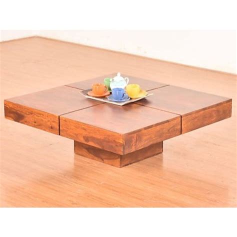 Square Brown Solid Sheesham Wood Coffee Table, Size: 2 Feet Height at Rs 4599 in Jodhpur