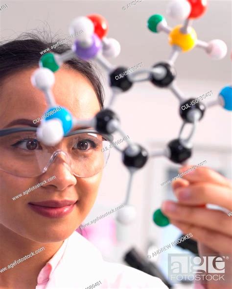 Scientist using molecular model to understand chemical formula, Stock Photo, Picture And Royalty ...