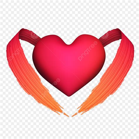 Love Wings PNG Picture, Valentine Concept Love With Wings Paint ...