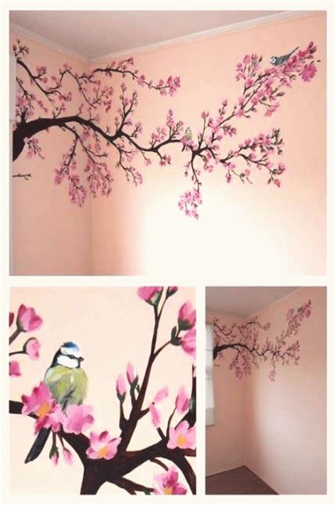Trendy painting walls murals cherry blossoms Ideasblossoms | Murales de pared de árboles ...