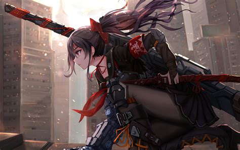 1920x1200 Anime Cyber Arm Sword Girl 4k 1080P Resolution ,HD 4k Wallpapers,Images,Backgrounds ...