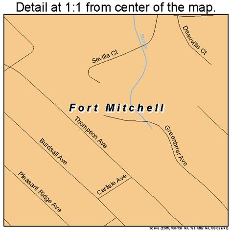 Fort Mitchell Kentucky Street Map 2128558