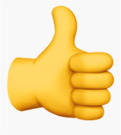 Transparent Thumb Up Emoji Png - Thumbs Up Apple Emoji , Free ...