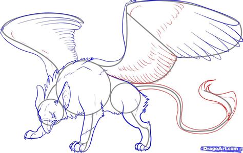 How to Draw a Griffon, Step by Step, Gryphons, Fantasy, FREE Online Drawing Tutorial, Added by ...