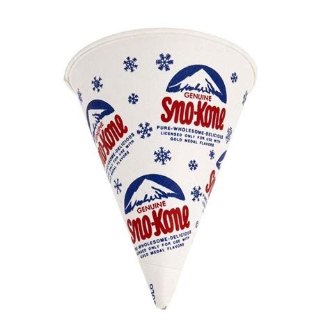 200 x 6oz (170ml) Gold Medal Snow Cone Cups 6oz Sno-Kone - Fun Party Food