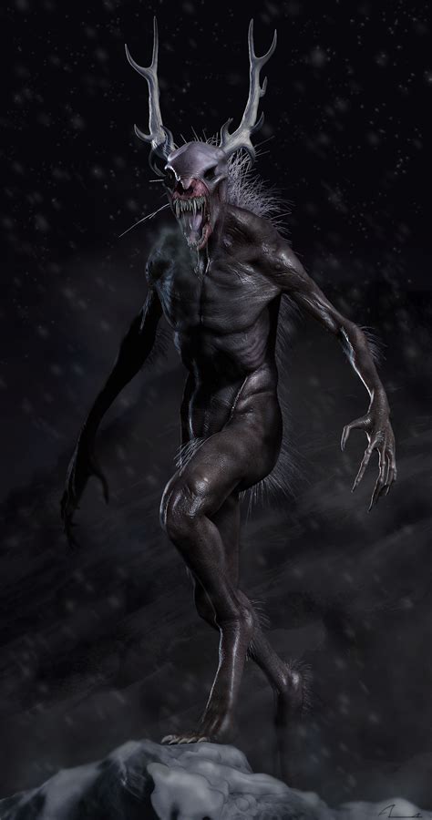 Wendigo concept that I created for my Creature modeling class at Gnomon ...