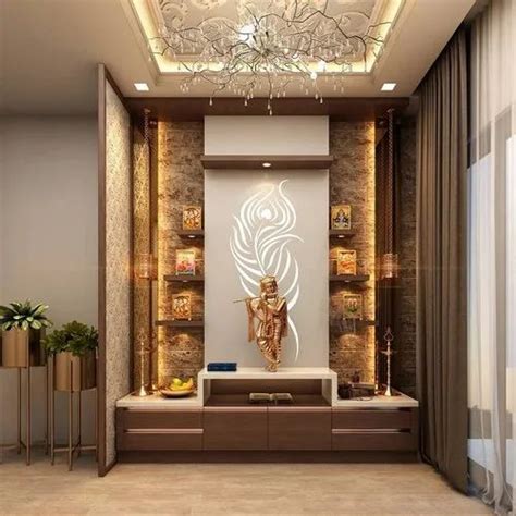 Pooja Room Designing Service, Work Provided: Wood Work & Furniture at Rs 1350/square feet in ...