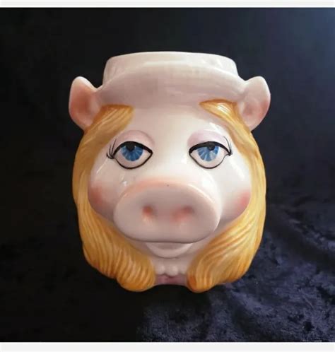 VINTAGE MISS PIGGY Pig Coffee Mug Muppet Show Jim Henson Sigma 3D Figurine Cup $6.39 - PicClick