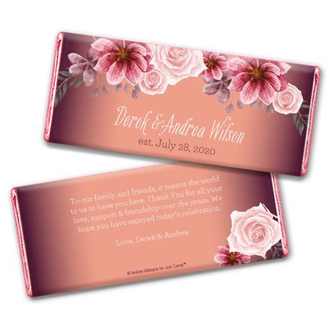 Buy Rustic Wedding Favors for Guests Personalized Wrappers for Hershey's Chocolate Bars (25 Pack ...