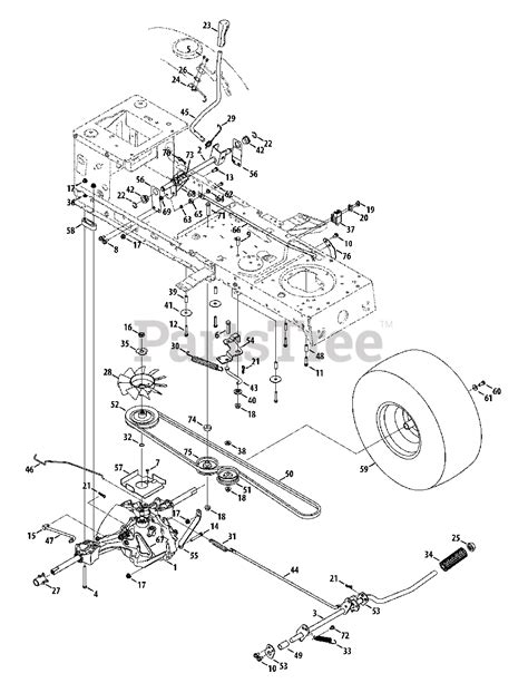 MTD 13AX795S004 - MTD Gold Lawn Tractor (2012) Transmission Parts ...