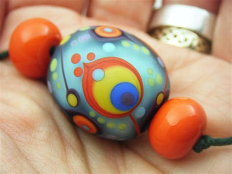 Lampwork Beads, Abstract Pattern, Focal, Extra Large, Glass Beads, Shapes, Handmade, Etsy, Bead