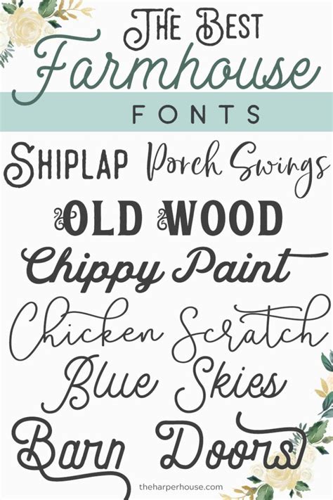 Farmhouse Fonts: Joanna Gaines Approved | The Harper House | Lettering ...