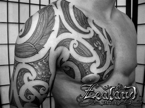 Maori Ta Moko Sleeve & Chest piece - Zealand Tattoo