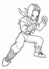Dragon Ball Z Android 17 coloring Page  Download Print Or Color sketch template
