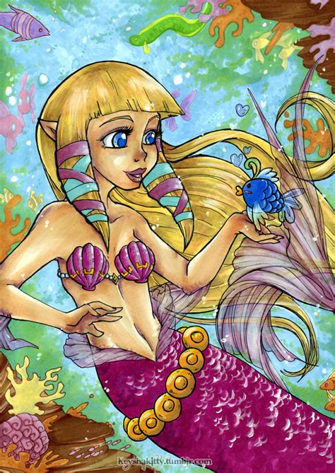 LoZ:SS - Mermaid Zelda by KeyshaKitty on DeviantArt