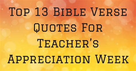 Top 13 Bible Verse Quotes For Teacher’s Appreciation Week | ChristianQuotes.info