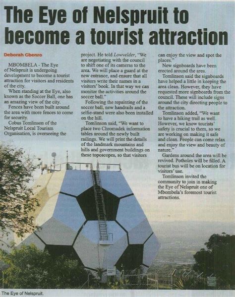 The Eye of Nelspruit to become a tourist attraction « KLCBT