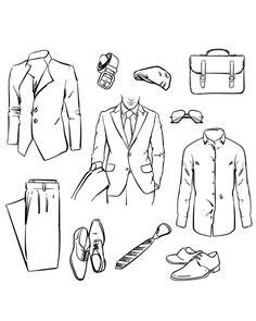 Men’s Fashion Template, Jackets | Suit drawing, Drawings, Fashion art illustration