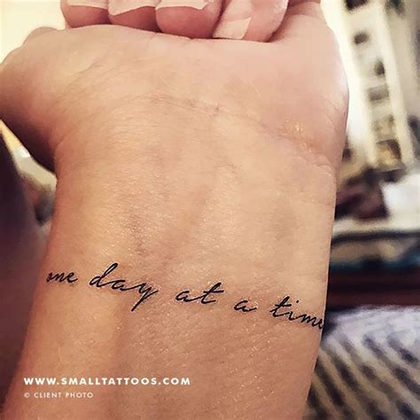 One Day At A Time Temporary Tattoo (Set of 3) – Small Tattoos in 2021 ...