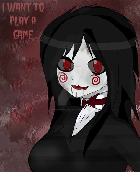 Female Jigsaw (SAW) (KILLER) XD) by EmmalineEucliffe on DeviantArt