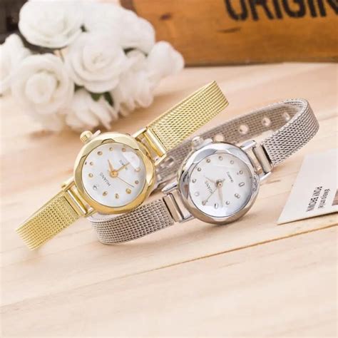 Women Ladies Stainless Steel Mesh Band Wrist Watch p7526-in Women's Watches from Watches on ...