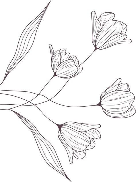 Soft pastel background with flowers | Easy drawings, Line art flowers ...