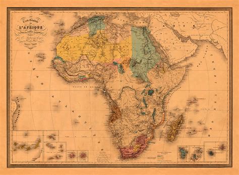 Map Of Africa 1880 Photograph by Andrew Fare | Pixels