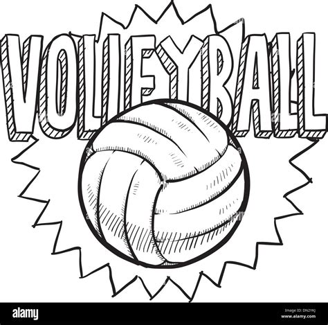 Volleyball sketch Stock Vector Image & Art - Alamy