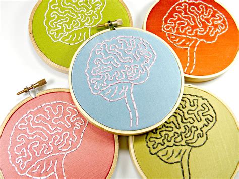 Brain Anatomy Hoop Art. Hand Embroidered Wall Decor | Flickr