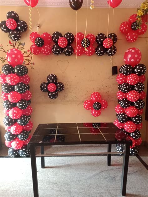 Red-Black Balloons Decoration – Anil Events Bangalore