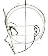 How to Draw Anime & Manga Faces & Heads in Profile Side View - How to Draw Step by Step Drawing ...