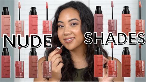 NEW NUDES | MAYBELLINE VINYL INK LIPSTICKS | FULL COLLECTION SWATCHES - YouTube