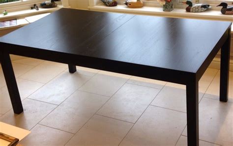 IKEA Bjursta extendable dining table - black lacquer finish | in Thatcham, Berkshire | Gumtree