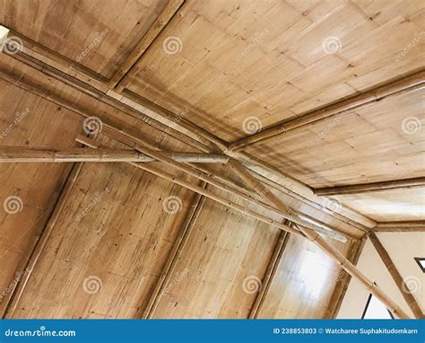 Bamboo roof of the house. stock image. Image of craftsmanship - 238853803