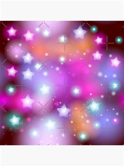 "Neon Stars on Purple Galaxy Night sky with stars. " Sticker for Sale by EkaterinaP | Redbubble