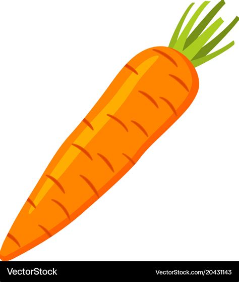 Colorful cartoon carrot icon Royalty Free Vector Image