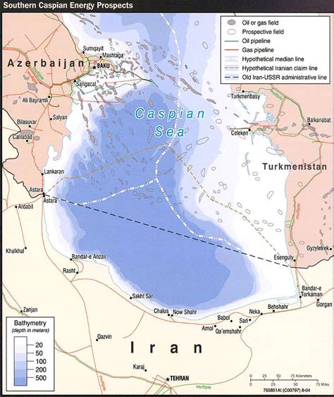 Iran - Mer Caspienne • Map • PopulationData.net