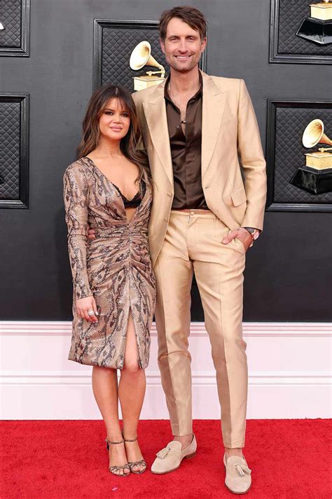 Maren Morris and Ryan Hurd Match in Neutrals at the 2022 Grammys