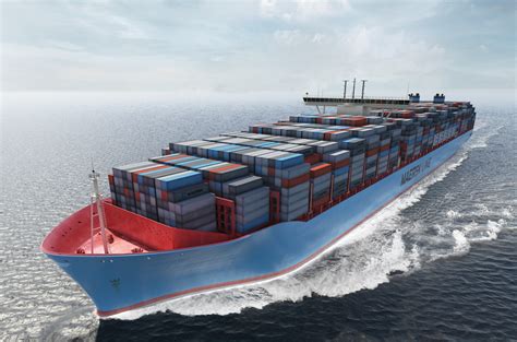 Illustration of front of Maersk Triple E | Cargo shipping, Maersk line, Ship