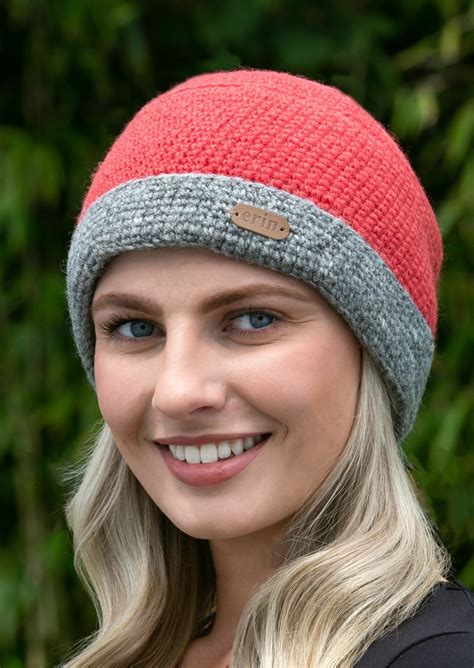 Crochet Turn up Hat | Raspberry