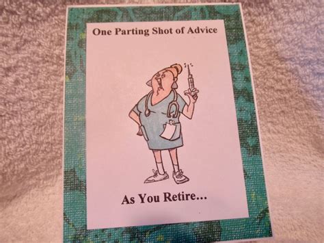 Nurses Retirement Card, Retirement Card for Nurse, Nurse Parting Shot Greeting Card, Happy ...