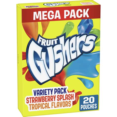 Gushers Strawberry Splash and Tropical Flavors 20 Count - Walmart.com - Walmart.com