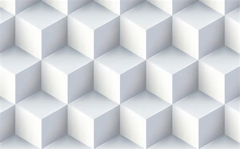 Download wallpapers white cubes, creative, 3D cubes texture, white backgrounds, square textures ...